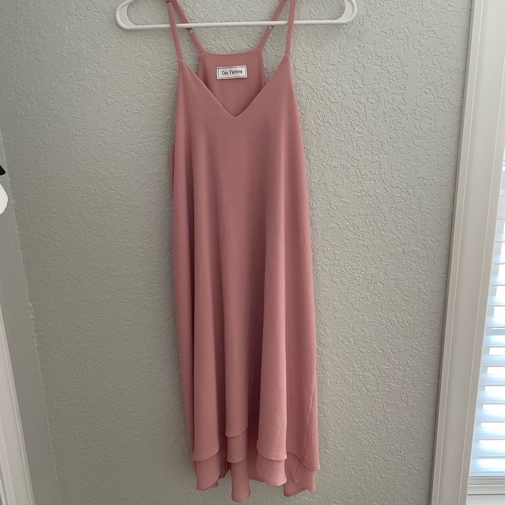 CES FEMME | women’s blush tank dress (boutique)